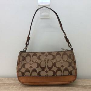 【500円スタート】COACH コーチ アクセサリーポーチ 6094 シグネチャー キャンバス レザー レディース レターパックプラス発送