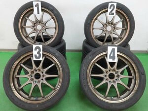 4本 RAYS ボルクレーシング CE28N 18インチ 7.5J +50 114.3 ラジアル ブリヂストン レグノ 2022年 225/45R18 レヴォーグ WRX S4 ジャンク品