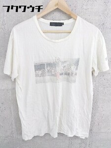 ◇ BEAMS ビームス 半袖 プリント Tシャツ カットソー サイズXL オフホワイト メンズ