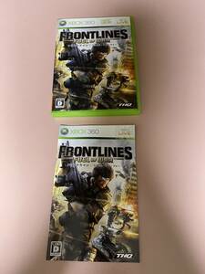 送料無料　Xbox360★フロントライン フュエル・オブ・ウォー★used☆Frontlines Fuel of war☆import Japan