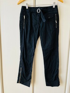 H5146cL EMPORIO ARMANI エンポリオアルマーニ USAサイズ4 (S位) スキニーパンツ スリムパンツ カジュアルパンツ ブラック 黒 レディース