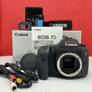 □ Canon EOS 7D ボディ デジタル一眼レフカメラ 動作確認済 シャッター、フラッシュOK バッテリー 充電器 付属品 キャノン