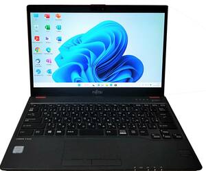 ★【驚速 FUJISTU U937/R i5-7300U 2.60GHz x4+8GB+SSD128GB 13.3インチノートPC】Win11+Office2021 Pro 1920x1080/WEBカメラ■D060802