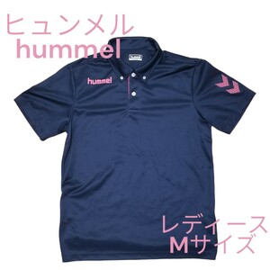 ヒュンメル　hummel　ボタンダウン　半袖ポロシャツ　レディース　Mサイズ　古着