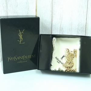 YVESSAINTLAURENT イヴサンローラン ブローチ ゴールドカラー