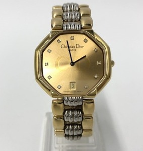 クリスチャン・ディオール Christian Dior 腕時計 デポーズ クォーツ式 ゴールド系 D45-134
