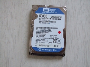 ☆ WD5000BEVT 9.5mm 2.5インチHDD 500ＧＢ（ジャンク） ☆4037