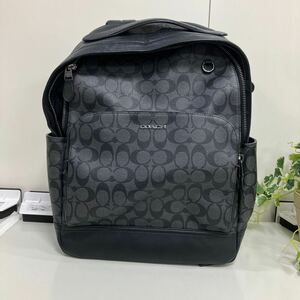 訳あり品 coach コーチ リュック シグネチャー C2935 バックパック ブラック PVC×レザー ALP-B-983 同梱不可