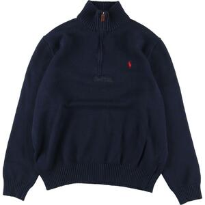 古着 ラルフローレン Ralph Lauren POLO RALPH LAUREN コットンニットハーフジップセーター メンズL /eaa324235 【SS2406】