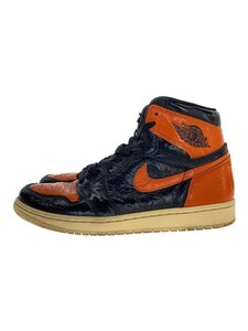 NIKE◆AIR JORDAN 1 RETRO HIGH OG/エアジョーダン1レトロハイ/ブラック/555088-028/