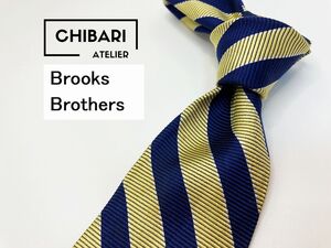 【美品】BrooksBrothers　ブルックスブラザーズ　レジメンタル柄 ネクタイ 3本以上 送料無料 メンズ ブラウンネイビー　1203095