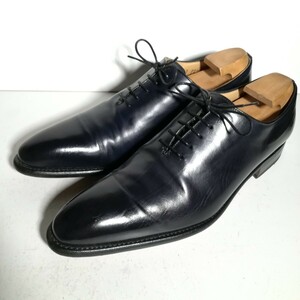 c0401 【数回着用程度】 ★バーウィック Berwick★ ホールカットシューズ 9 1/2 27.5~28.0cm程度 ドレスシューズ ビジネス 高級革靴 紳士靴