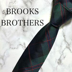 美品　BROOKS BROTHERS ブルックスブラザーズ　ネクタイ　チェック　グリーン　緑　ゴールデンフリース　アメリカ　USA スーツ