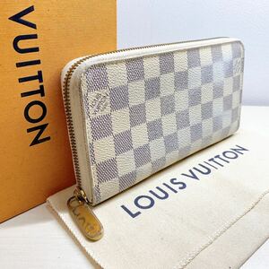 A118【正規品】LOUIS VUITTON ルイヴィトン ダミエ アズール ジッピーウォレット ラウンドファスナー 長財布 ウォレット N60019/VI1028