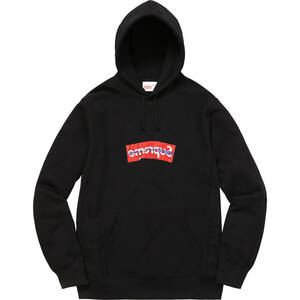 国内正規 新品 17ss Supreme Comme des Garcons SHIRT Box Logo Hooded Sweatshirt コムデギャルソン パーカー 黒 Black S