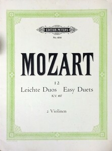 モーツァルト 12のやさしい二重奏曲 K.V.487 (2バイオリン) 輸入楽譜 Mozart 12 Leichte Duos K.487 洋書