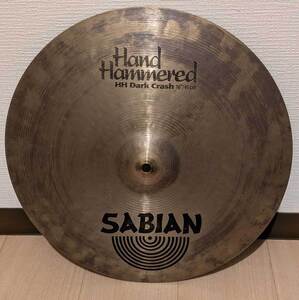 1円スタート　Sabian（セイビアン）Hand Hammered HH Dark Crash 1６"