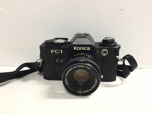 [K-2024]Konica コニカ FC-1★カメラ 一眼レフ フィルム☆昭和レトロ 当時物 動作未確認♪50mm F1.8 売り切り 1円スタート!!