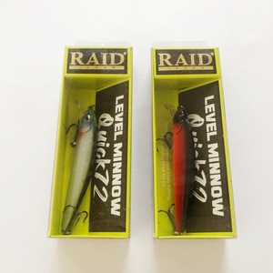 RAID JAPAN レイドジャパン/LEVEL MINNOW Quick 72 レベルミノークイック 72/2個セット/LMQ013. MAGIC RED/LMQ012. OTORI【A71341-007】