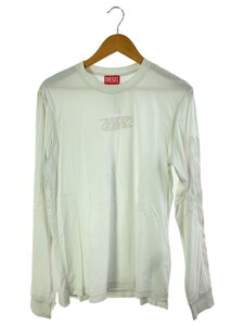 DIESEL◆長袖Tシャツ/M/コットン/WHT/T-MUST-LS-SLITS-N