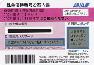 ANA株主優待券（50％割引券）　1枚　送料込み