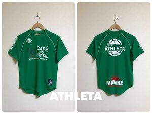 【良品】 ATHLETA PANTANAL アスレタ パンタナール トレーニングウェア ドライ Tシャツ サッカー トップス サイズS 半袖 グリーン