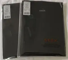 シーク【SEEK】 VネックTシャツ (V首)Lサイズ 2枚 ブラック