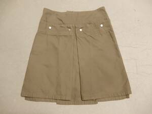 「送料無料(レターパック）」ズッカ：ZUCCA：日本製♪ボタンづかいラップ風シンプルラインスカート＊サイズS：レギンスと合わせてもOK