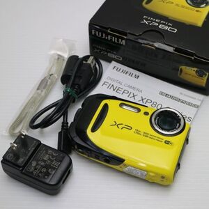 美品 FinePix XP80 イエロー 即日発送 コンデジ フジフィルム 本体 あすつく 土日祝発送OK