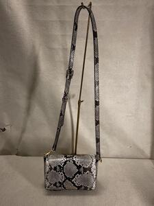 FURLA◆ショルダーバッグ/2WAY/チェーンバッグ/パイソン柄/GRY