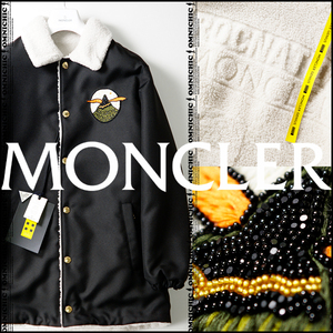 定価90万ムートン/ビーズ刺繍■新品国内正規品■【4 MONCLER ROC NATION by JAY-Z】モンクレールロックネイションラムリバーシブルコート1