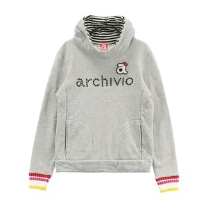 【1円】ARCHIVIO アルチビオ 長袖プルオーバー ラインストーン グレー系 36 [240001724782]