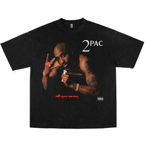 2pac all eyes on me Tシャツ ブラック raptee