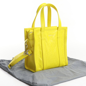 中古良品バレンシアガBALENCIAGA バザールショッパー トートバッグ XXS レザー 513988 D941N 7145 ランク：A us-2