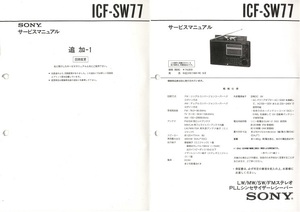 即決★送料込★BCL★希少未使用ベリカード★ABC・朝日放送＋おまけ★SONY★ＰＬＬシンセサイザー★ICF-SW77カラーサービスガイド＋追加版付