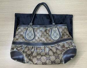 15328 GUCCI グッチ 223964 GG柄 GGクリスタル コーティングキャンバス ハンドバッグ ※訳あり ※説明と画像をご確認下さい