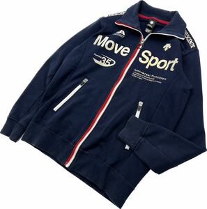 DESCENTE ☆ MOVE SPORT トラックジャケット ジャージ ジャケット ネイビー M スポーツ トレーニング ランニング 人気 デサント■BJ201