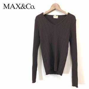 1O1303-F◆ MAX＆Co マックスアンドコー ニット セーター トップス ◆ sizeS ウール ブラウン 古着 レディース 秋冬