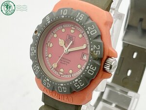 AK0606565　△ TAG Heuer タグホイヤー 360.508 フォーミュラ1 QZ クォーツ レディース 腕時計 ピンク×グレー デイト 現状品