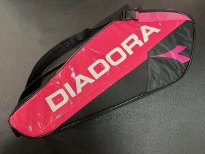 1★DIADORA(ディアドラ) ラケットバッグ ピンク×ブラック ラケットリュック テニス ラケットケース [店頭引き取り可/札幌] ★2182