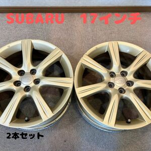 スバル純正　17インチホイール　17×7JJ　ET55　PCD100　ゴールド　レガシィ　インプレッサなど