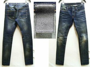 即決[W28]Dior Homme クリス期 JAKE ジェイク ストレッチ スキニー スリム デニム 163D007TX995 パンツ■2572