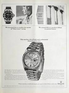 稀少・広告！1966年ロレックス 時計広告/Rolex Oyster Perpetual Day-Date/サブマリン/Watch/Y