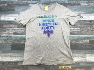 ADIDAS NEO LABEL アディダス メンズ ロゴプリント 半袖Tシャツ L グレー