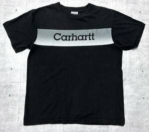 Carhartt 胸ロゴ ビッグロゴ デカロゴ ブラック フェード 半袖Tシャツ　　カーハート Mサイズ ユニセックス 男女兼用 ワーク 柳9517