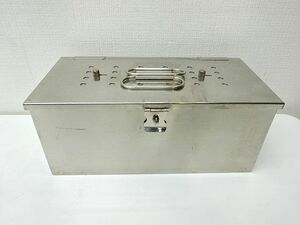 ③ステンレス 角型カスト 滅菌 消毒 脱脂綿 小物入れ 衛生用品 角型 中古 医療