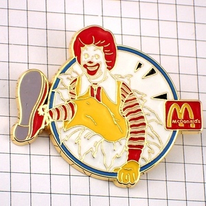 ピンバッジ・マクドナルド飛び出すドナルドＭ RONALD MC-DONALDS◆フランス限定ピンズ◆レアなヴィンテージものピンバッチ