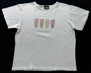 USA製 ポピュラースポーツ ラインストーン レディース Tシャツ Popular SPORTS 紙タグ MADE IN USA ストレッチ 伸縮性 柳3154