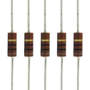 抵抗 Resistors - 0.5 Watt, Carbon Composition、22 kΩ (5) [送料170円から 同梱可]