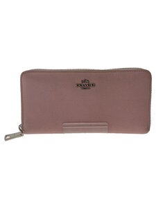 COACH◆長財布/-/PNK/無地/レディース/52372